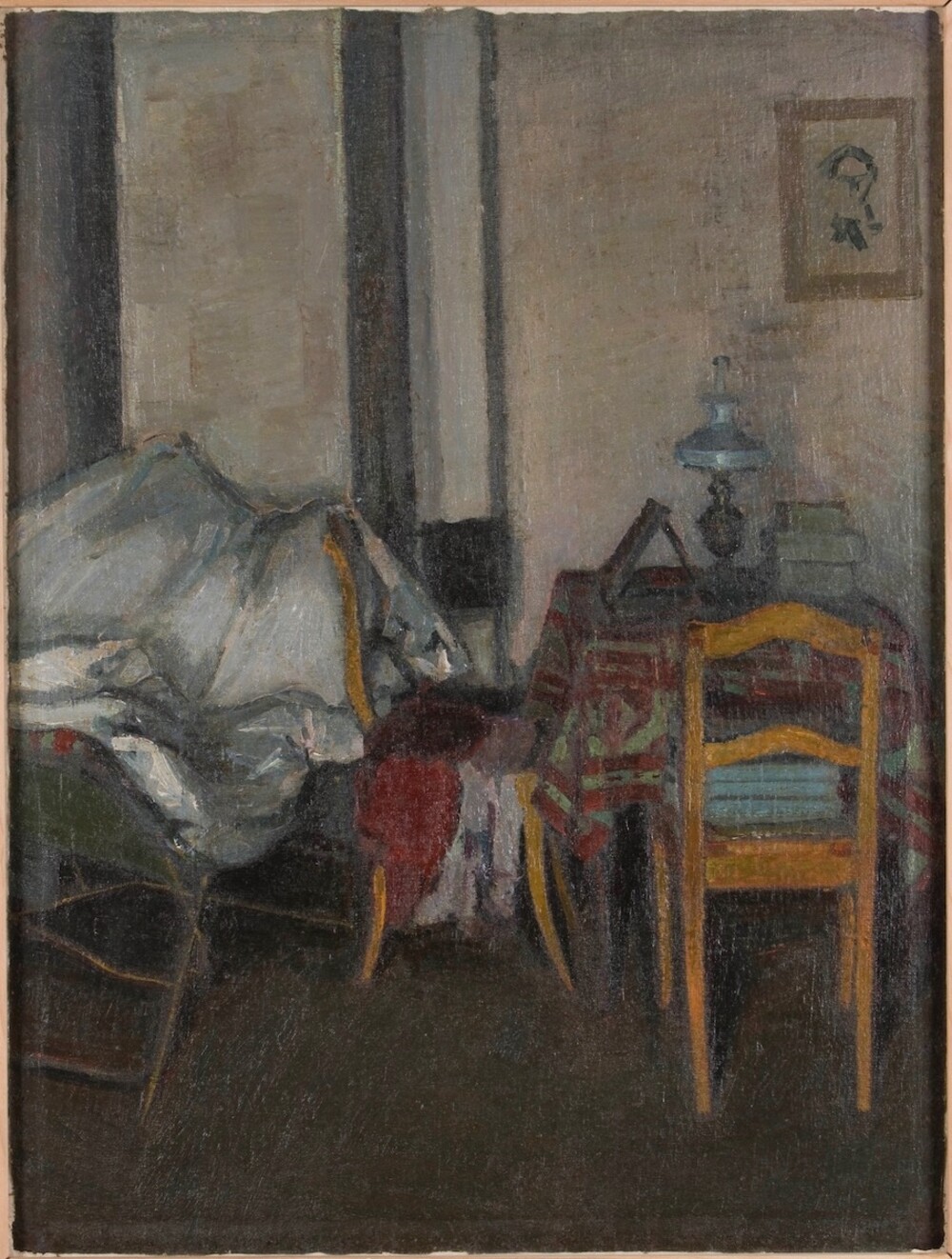 Ludwig Meidner (German, 1884–1966), Untitled, c. 1909. Oil on canvas, 31 3/4 x 23 11/16". Gift of Mr. and Mrs. Sydney M. Shoenberg Jr., 1963. 